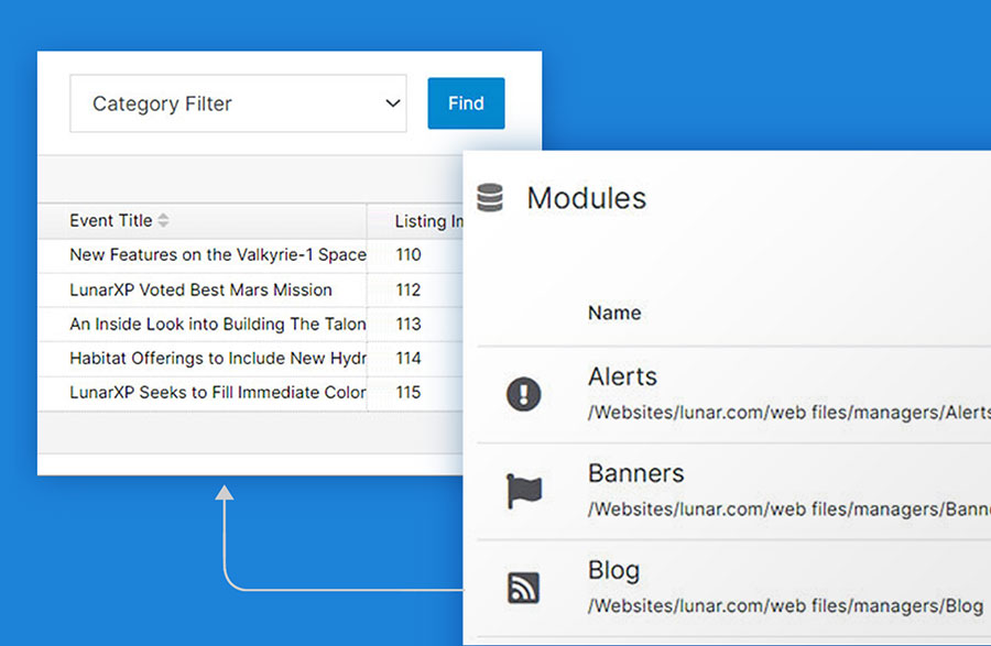 Solodev user and task screens