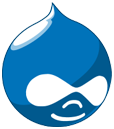 Drupal logo icon.